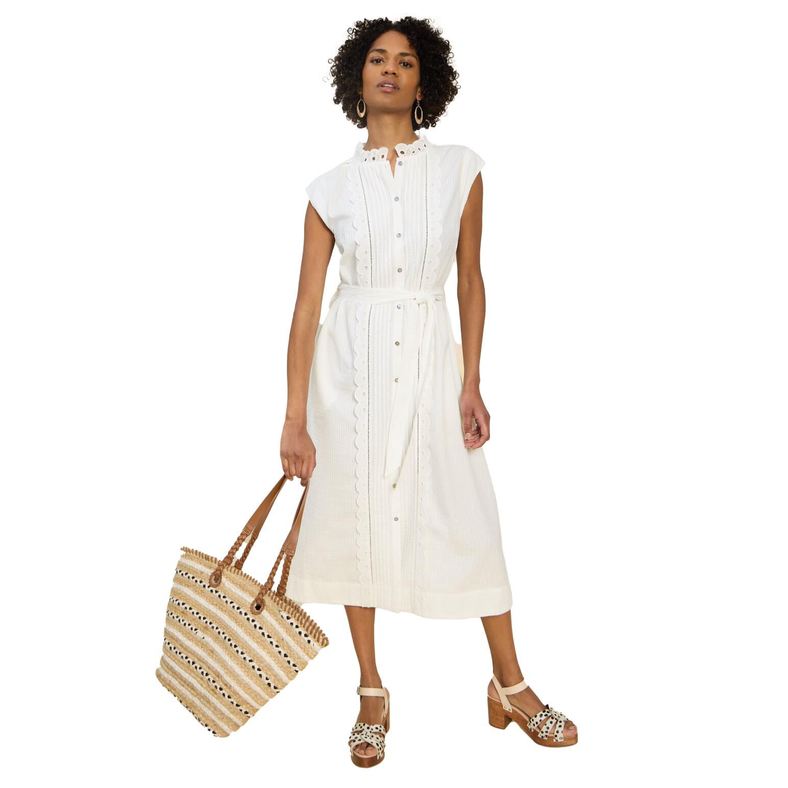 White Stuff Daisy Broderie Shirt Dress Ballantynes Department Store